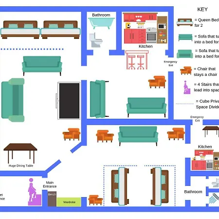 아파트 Modern, By Keleti - 2 Kitchens, A/c, Park 부다페스트